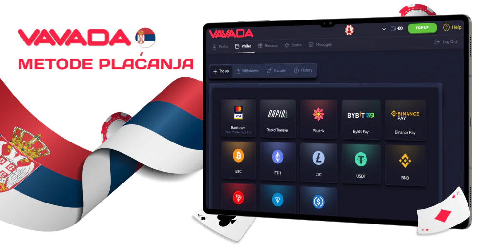 Plaćanja za igrače srpskog kazina Vavada